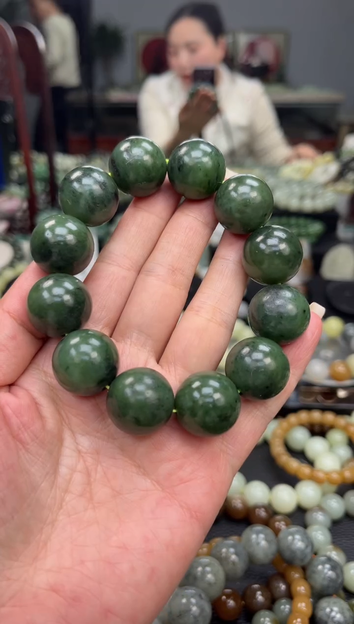 【闪购商品】和田玉手串未镶嵌新疆碧玉卡20