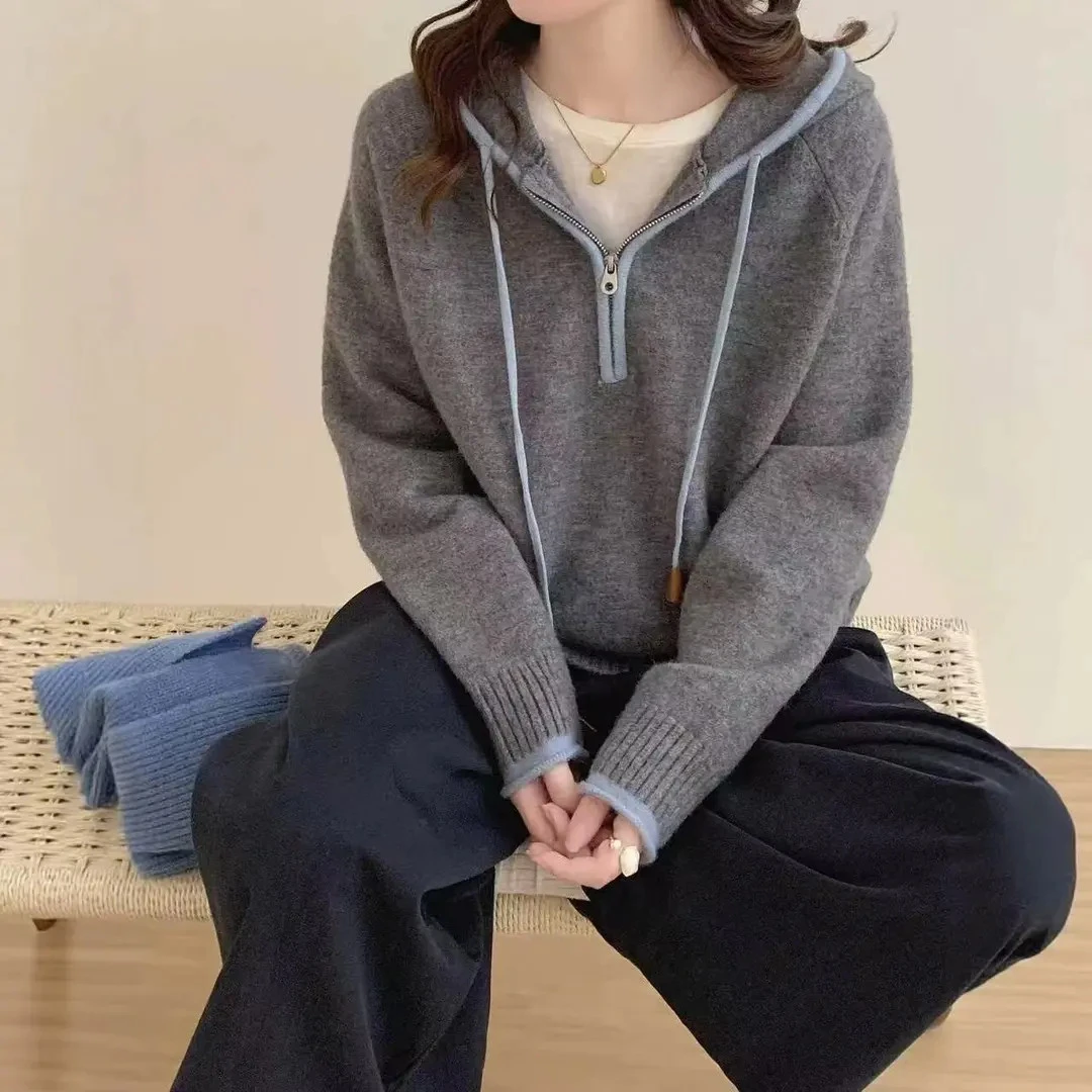 秋冬女2025新款慵懒高级感针织打底衫时尚宽松休闲内搭可外穿冬季