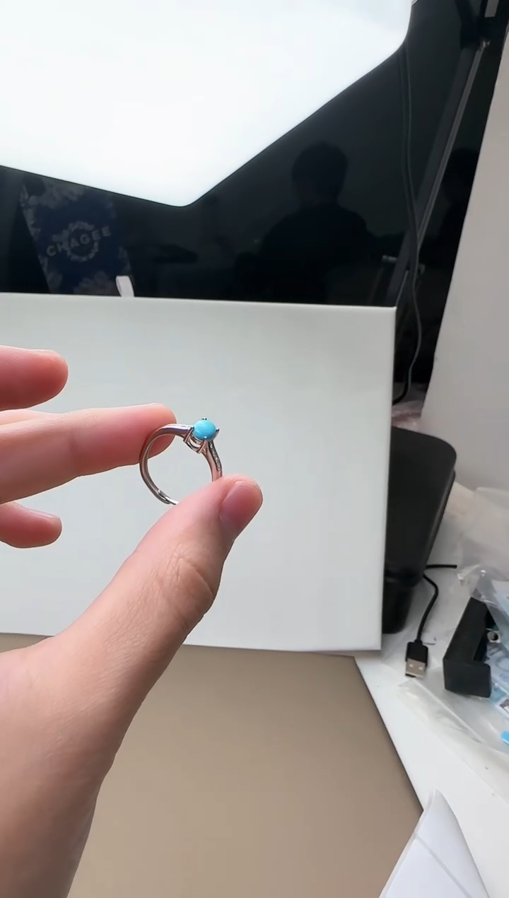 【闪购商品】绿松石戒指银S925镶嵌绿松石戒指