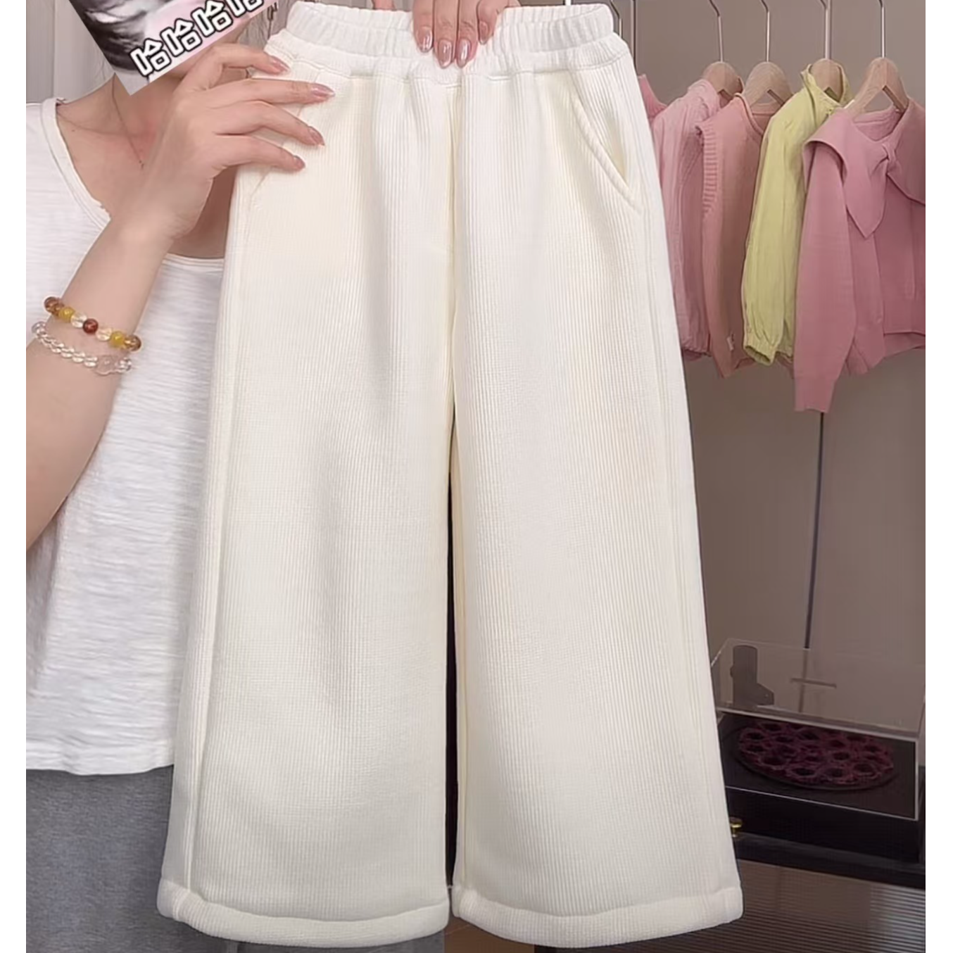 花小花女童冬季长裤2025新款儿童加绒加厚直筒裤款式冬款休闲裤