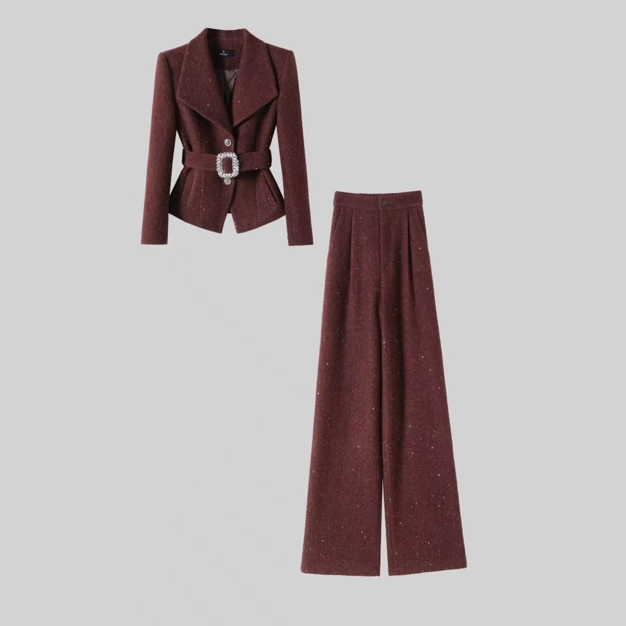 〈纪朵研〉1810轻熟意式时尚休闲风两件套