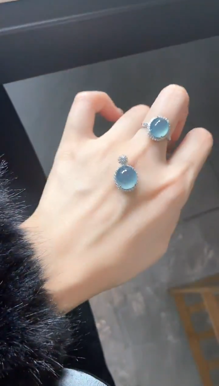 银S925镶嵌戒指翡翠51151