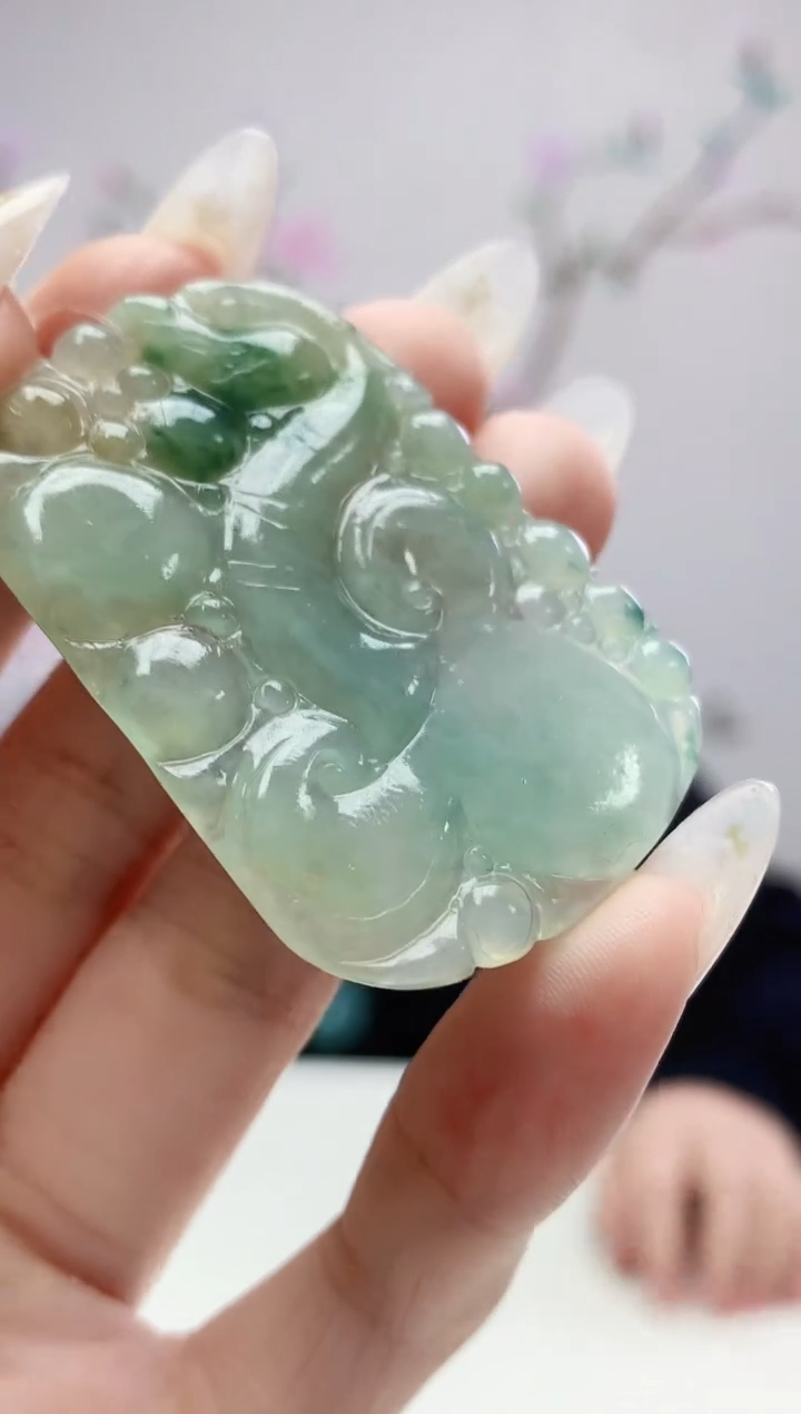 定制翡翠未镶嵌888ee-毛货挂件55