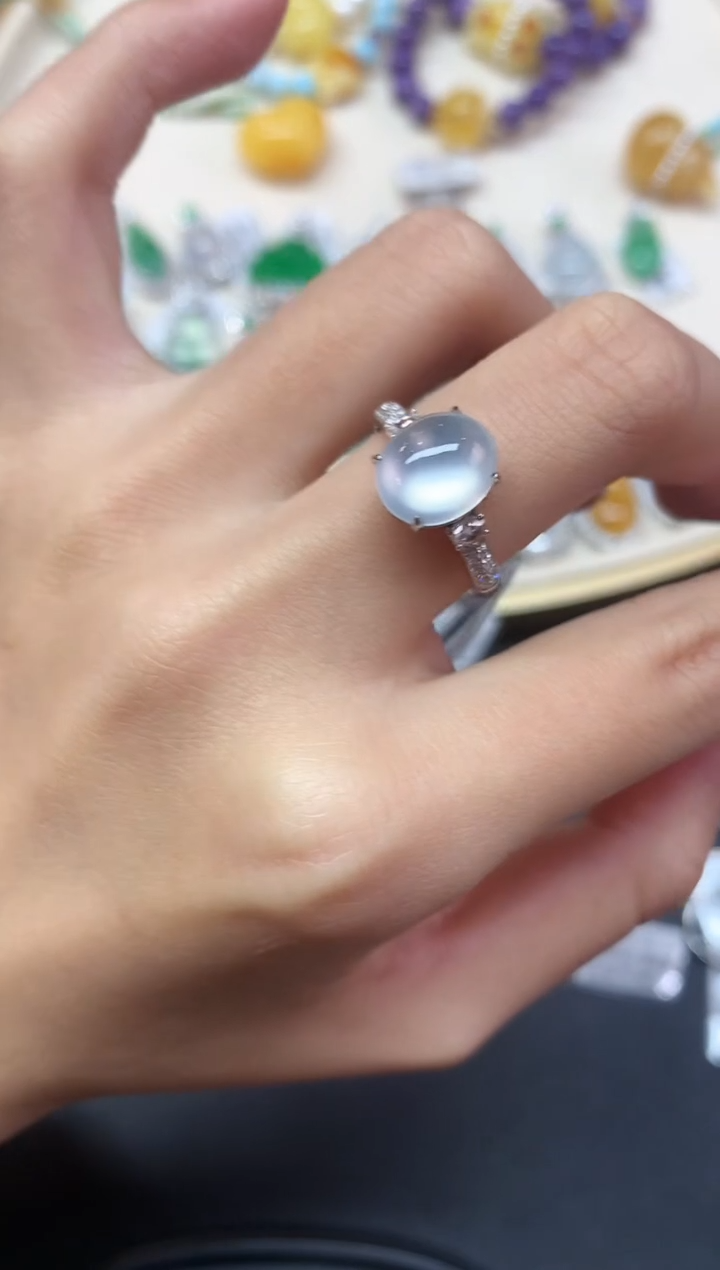 【闪购商品】翡翠戒指18K金镶嵌戒指A303|19800