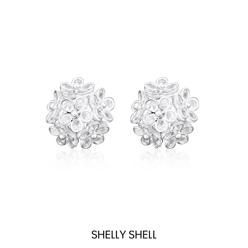 Shelly Shell 铜合金耳饰 樱花耳钉 时尚小众简约