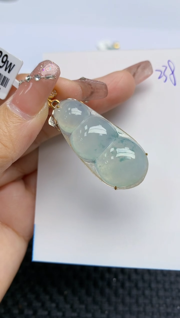 【闪购商品】翡翠颈饰18K金镶嵌天然A货翡翠 238