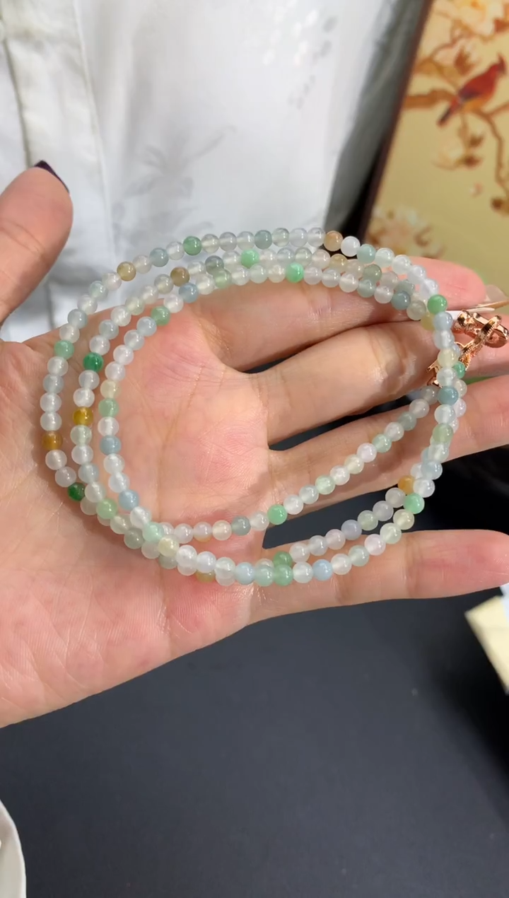 未镶嵌手串翡翠卡3.8mm