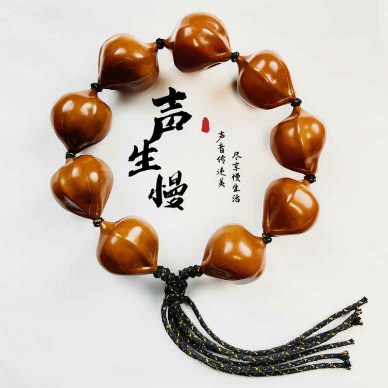 【橄榄核手串】“烈焰” 大尺寸蒜头 