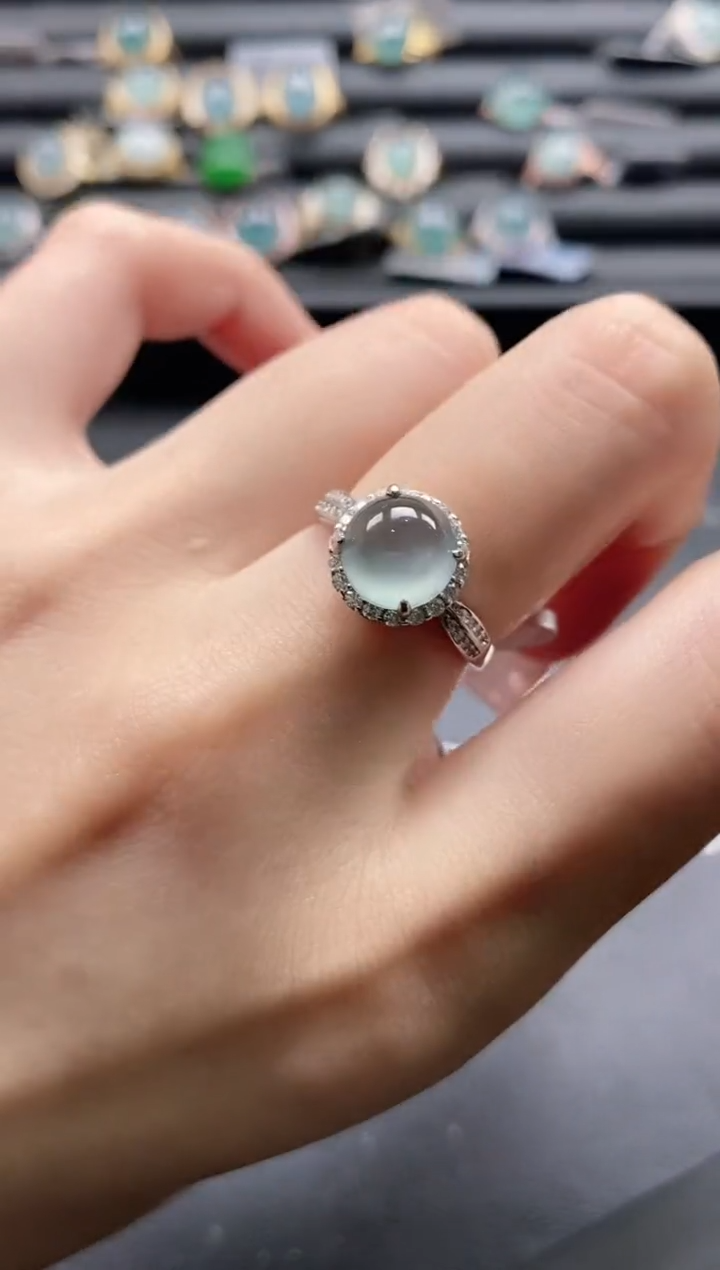 【闪购商品】翡翠戒指银S925镶嵌11111-