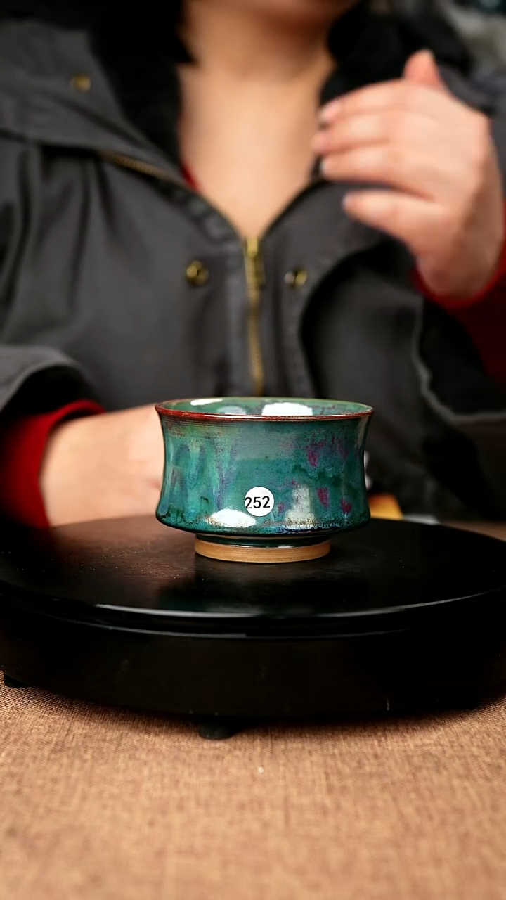【闪购商品】252#邢亚龙一级品原矿钧瓷炉钧釉马蹄杯