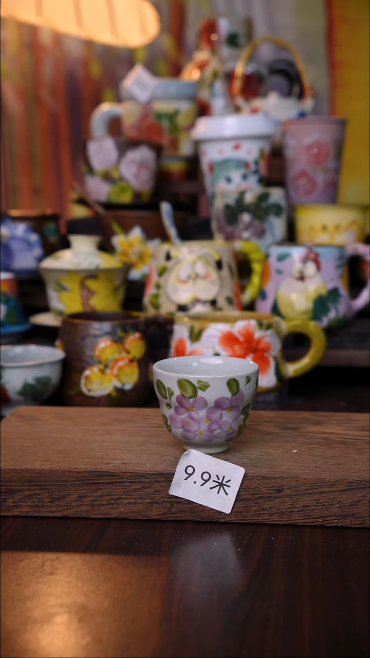 杯子陶泥垚手作 景德镇手工手绘陶瓷器物