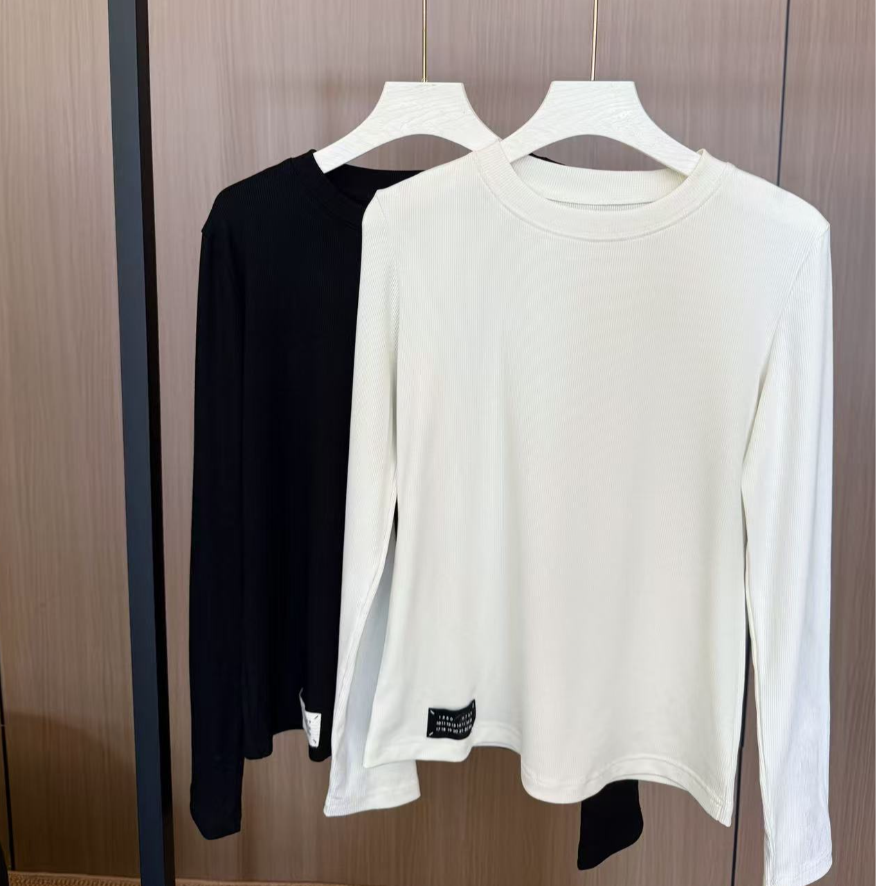 CHENGX2 2025秋冬百搭长袖打底叠穿莱赛尔百搭长袖T恤807