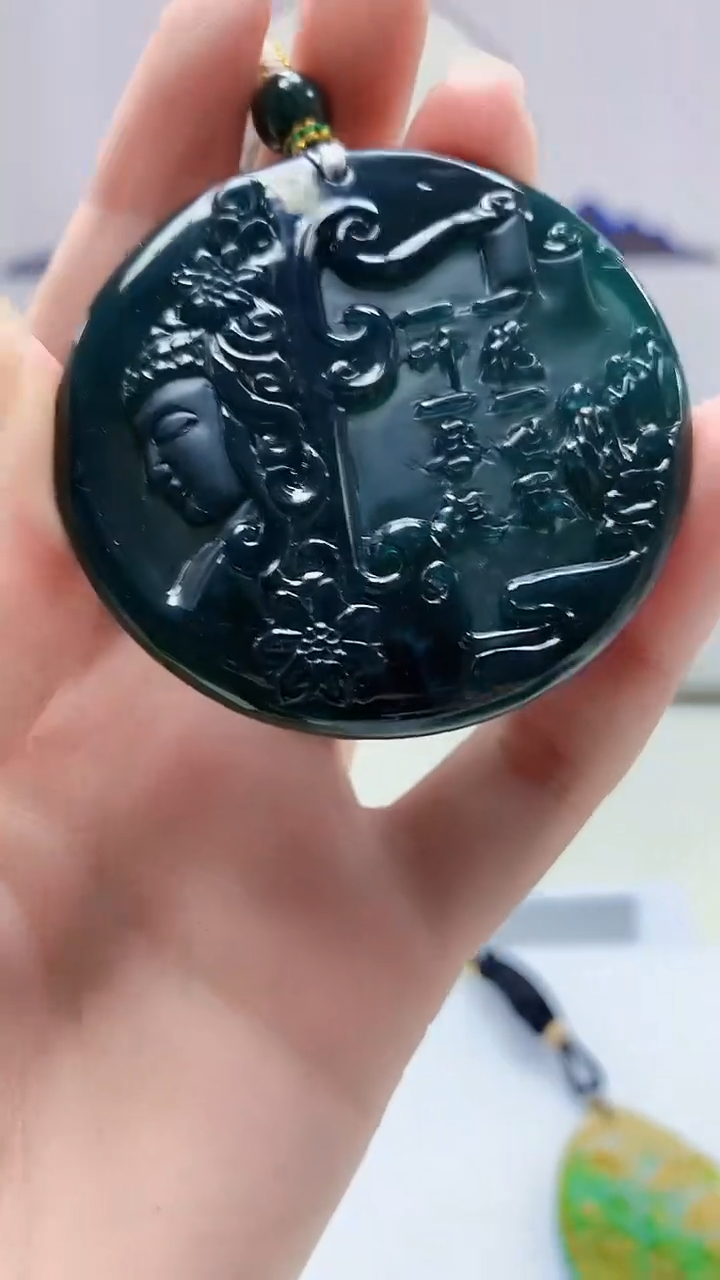 【闪购商品】定制翡翠未镶嵌5152zm-毛货挂件人物130