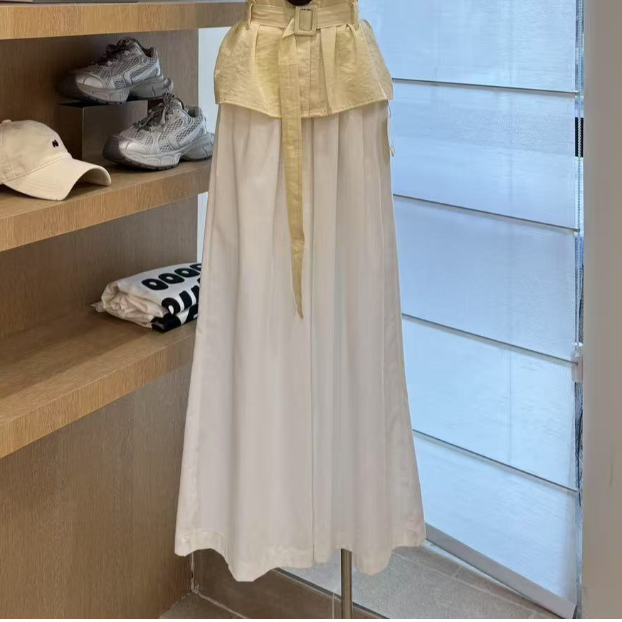 【汀花清梦】欧若风韩版休闲百搭直筒阔腿裤-7525-1