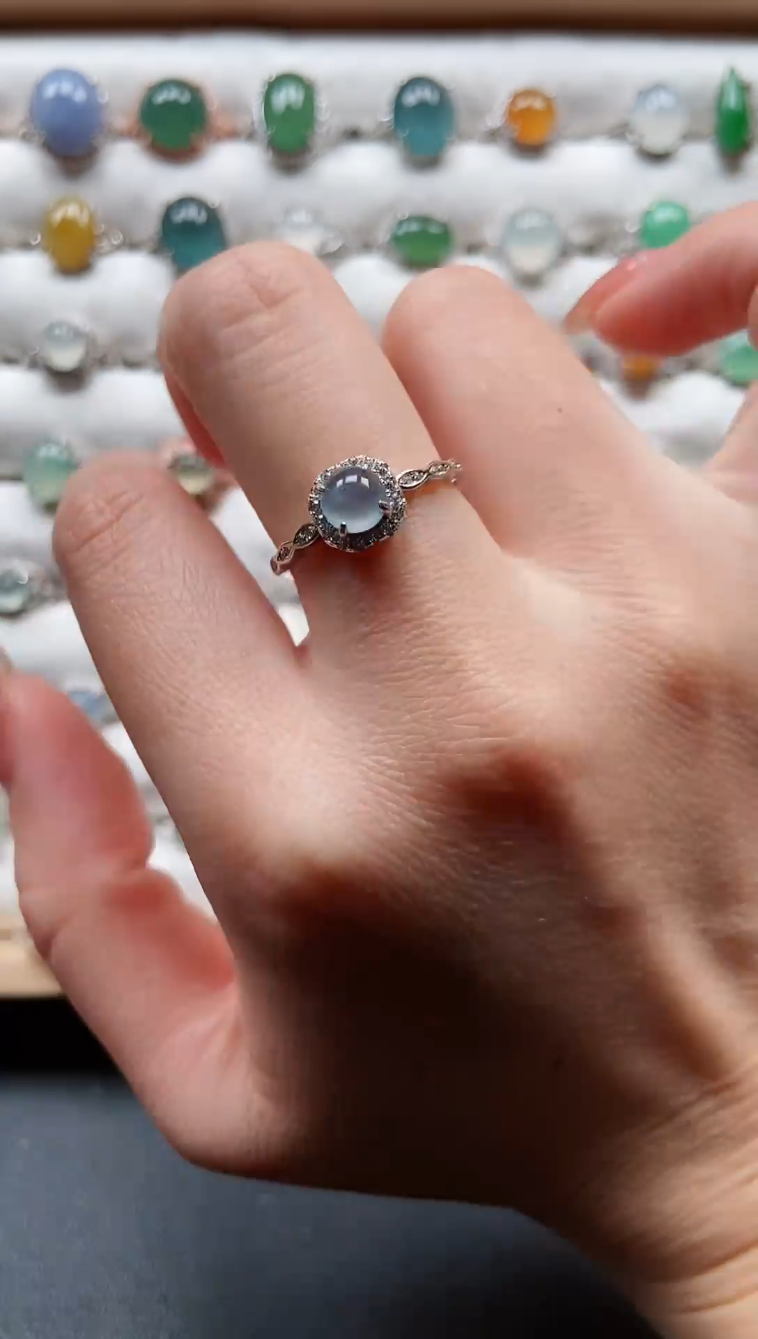 【闪购商品】翡翠戒指银S925镶嵌33333333