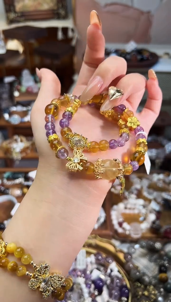 【闪购商品】水晶手串未镶嵌柚子原創水晶