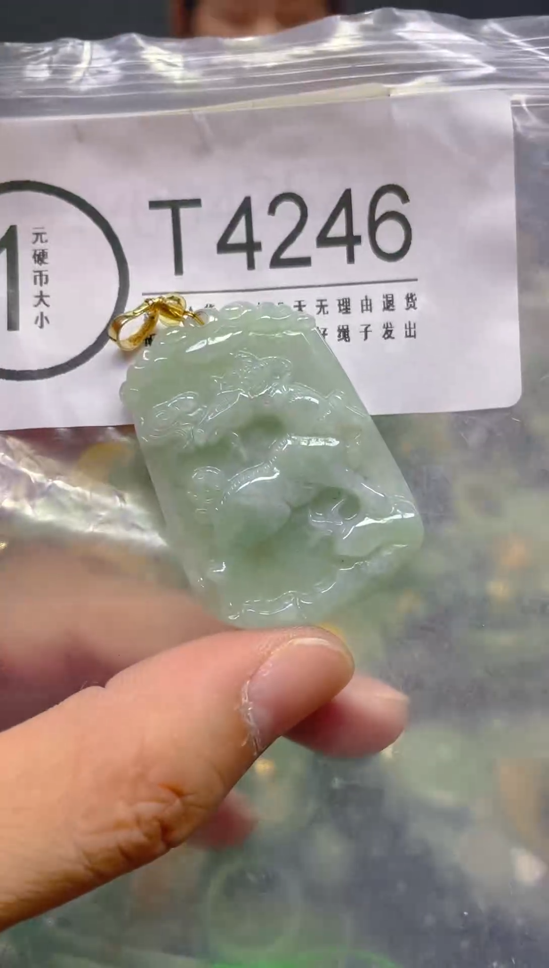 翡翠未镶嵌颈饰/T/翡翠A货,1件也是批发价