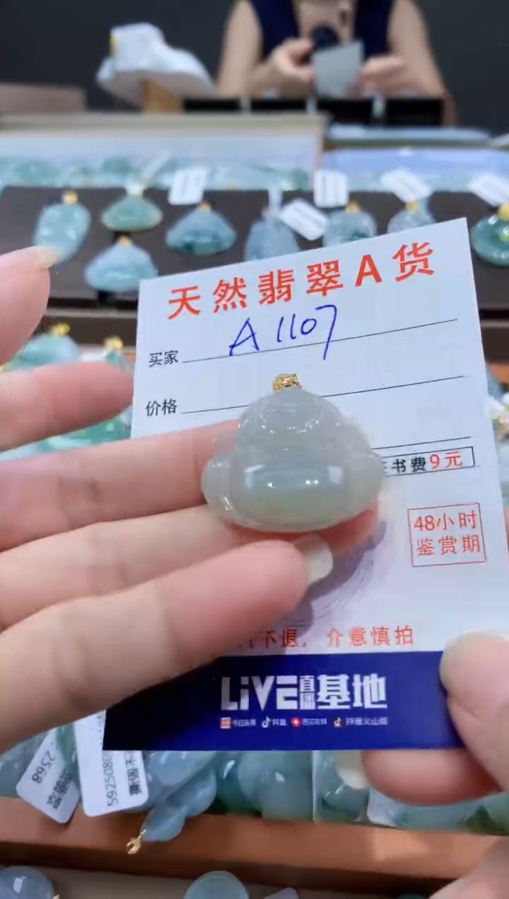 颈饰未镶嵌翡翠天然翡翠A货挂件 