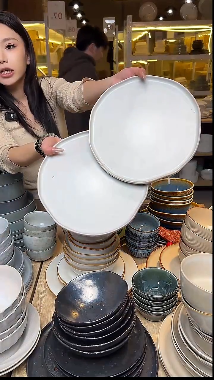 瓷159外贸尾货窑变釉下彩默外微瑕