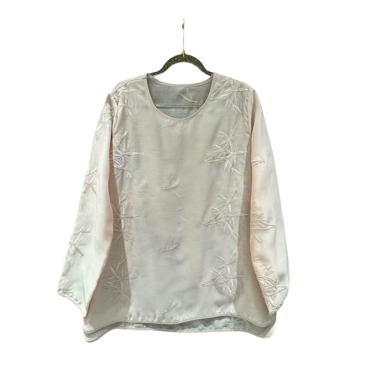 362#春季新款新中式《亭亭玉立》女士潮流时尚提花气质长袖上衣