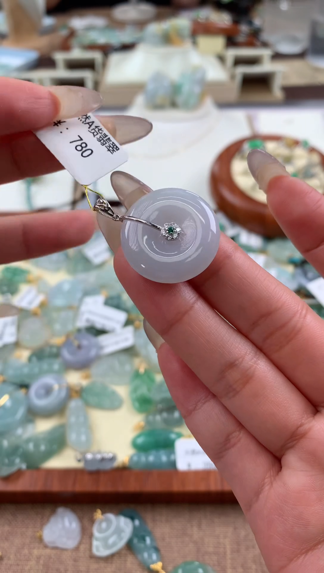 【闪购商品】翡翠颈饰未镶嵌天然A货翡翠挂件