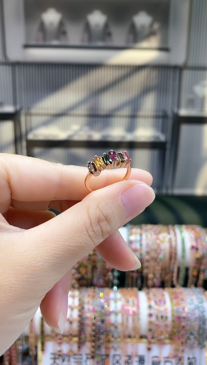 银S925镶嵌戒指碧玺666666666666