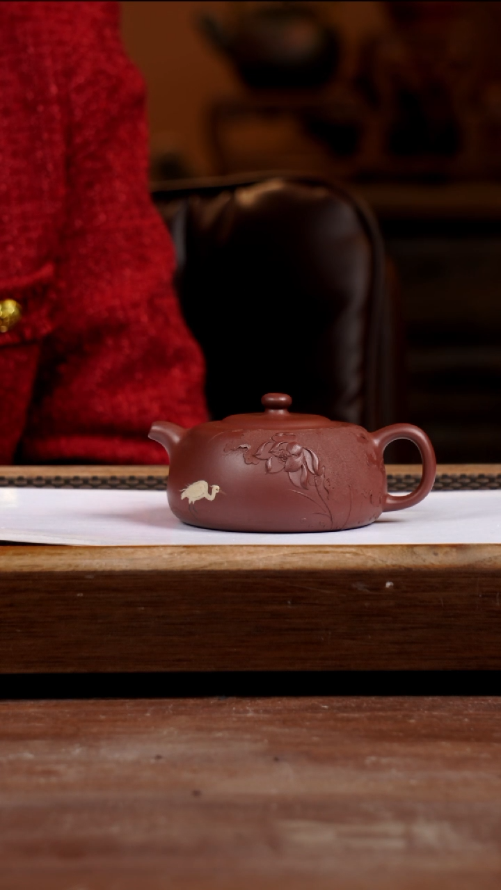 茶壶紫砂老紫泥180CC