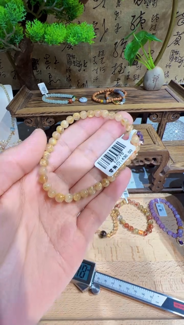 水晶手串未镶嵌手饰@@E6598
