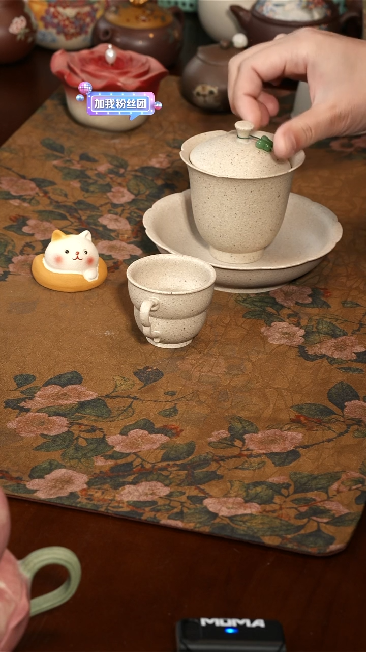 茶壶紫砂盖碗+杯+垫+盖置