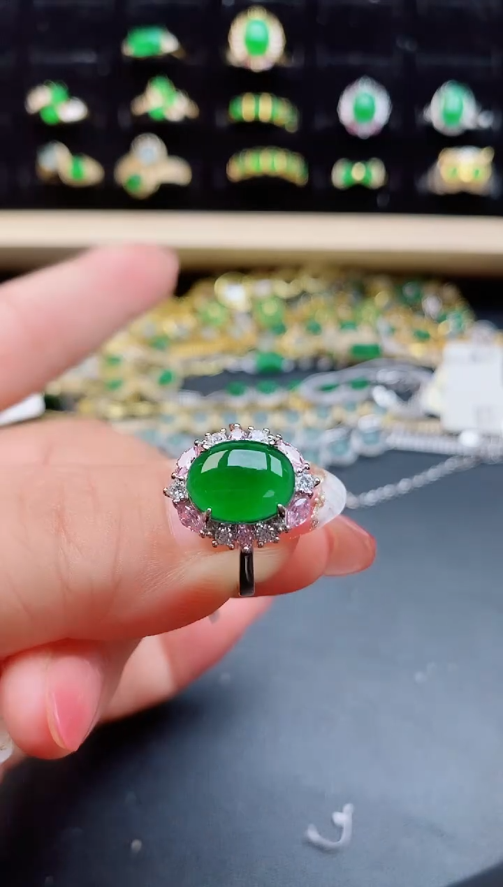 【闪购商品】翡翠手链银S925镶嵌1212