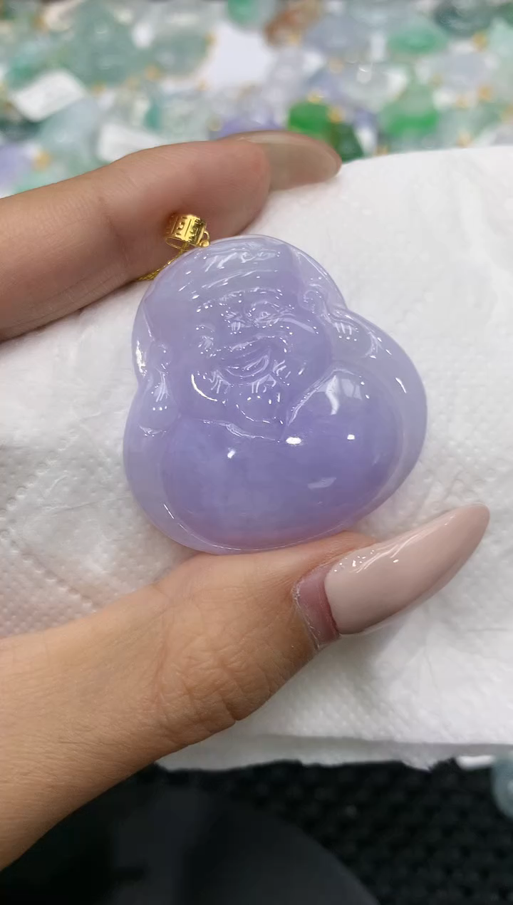 颈饰18K金镶嵌翡翠111111111111