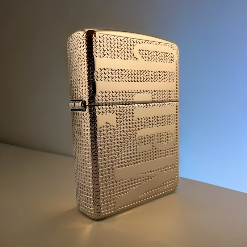 ZIPPO/之宝打火机盔甲亮银满天星玫瑰金黄铜防风煤油经典创意DYJ1