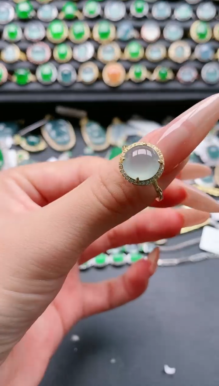 【闪购商品】翡翠戒指银S925镶嵌111111