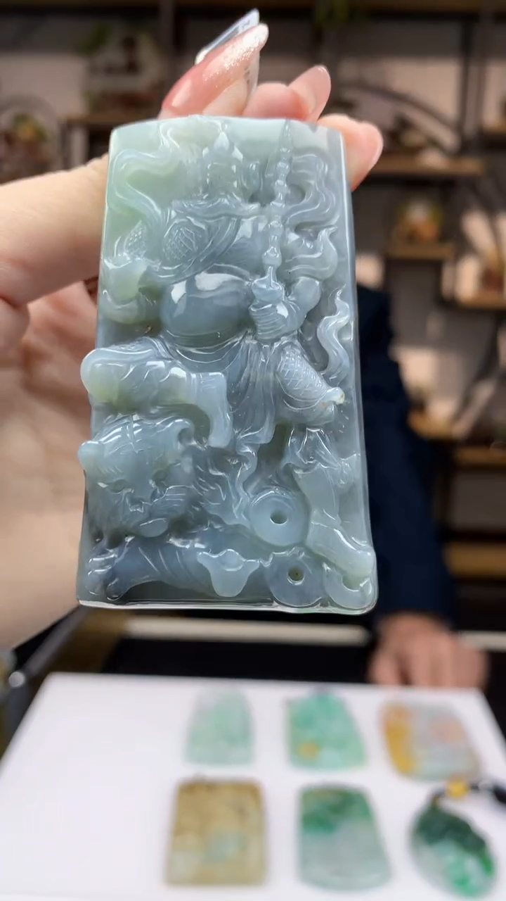 【闪购商品】定制翡翠未镶嵌1063ry-毛货挂件21