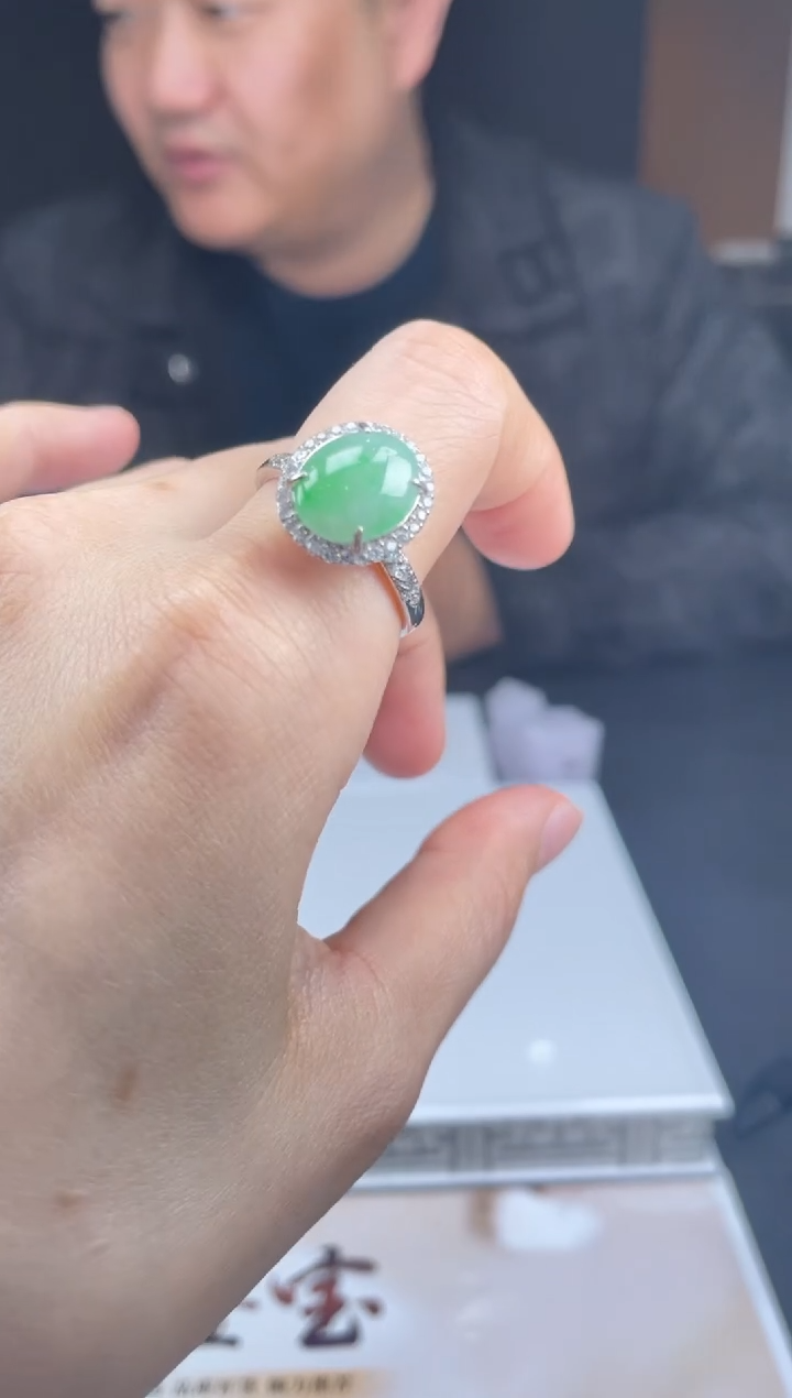 【闪购商品】定制翡翠银S925镶嵌01-21HDJT0130025