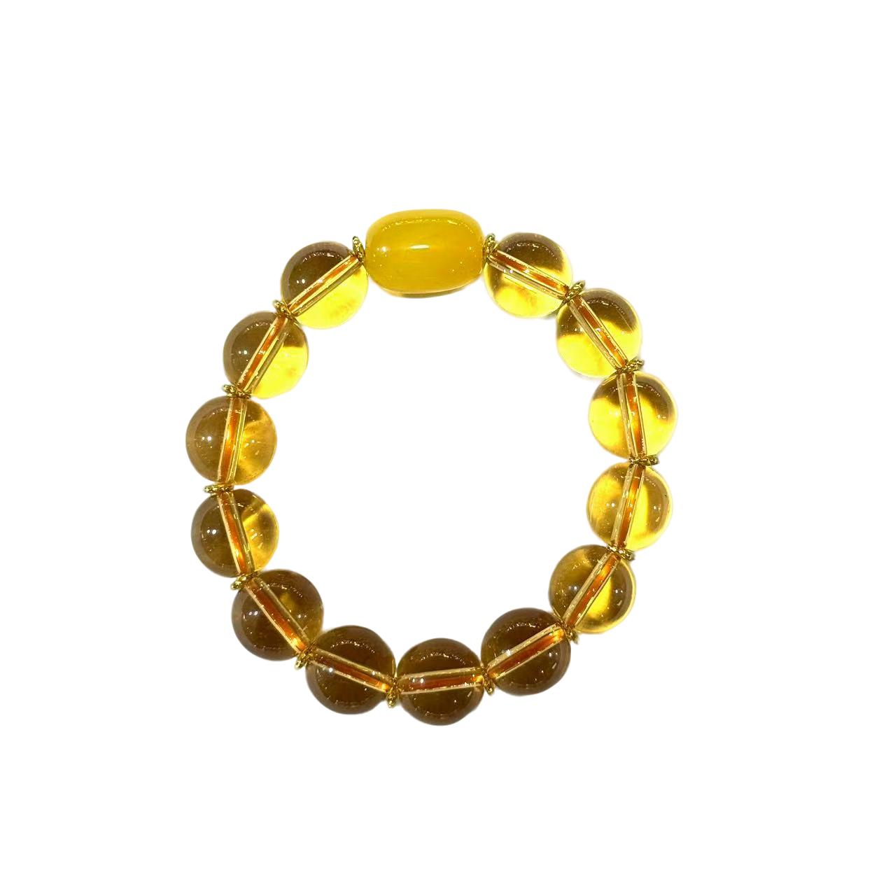 s1339-国风设计款黄水晶圆珠原创DIY圆珠手串-赠礼盒