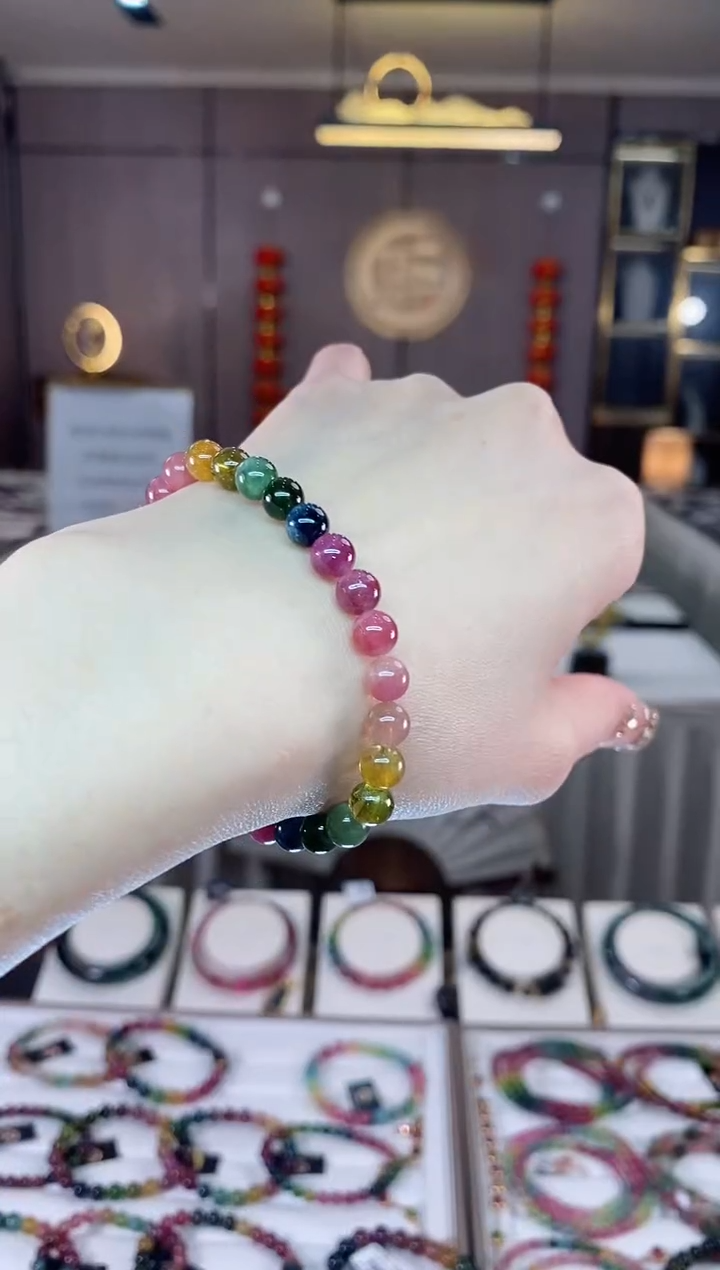 【闪购商品】碧玺单圈手串6mm+未镶嵌一物一证dan