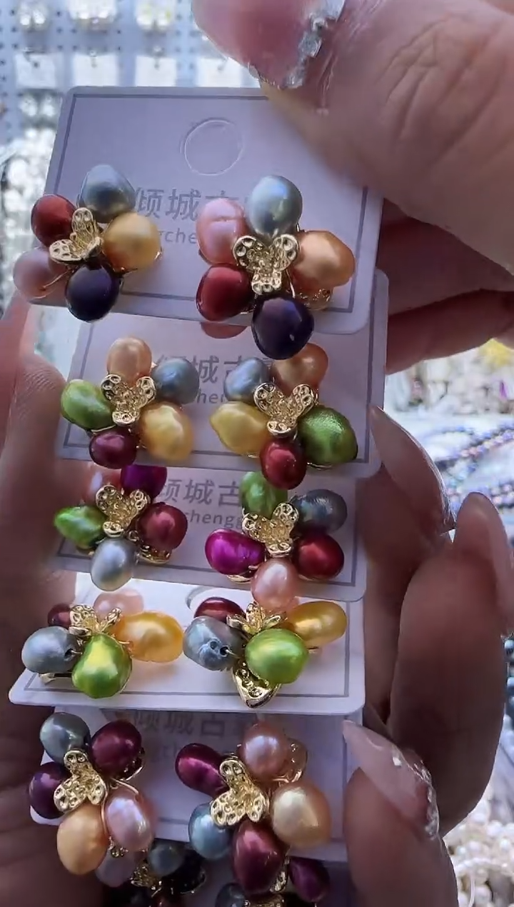 【闪购商品】淡水珍珠耳饰银S925镶嵌47多样性发货  发其一