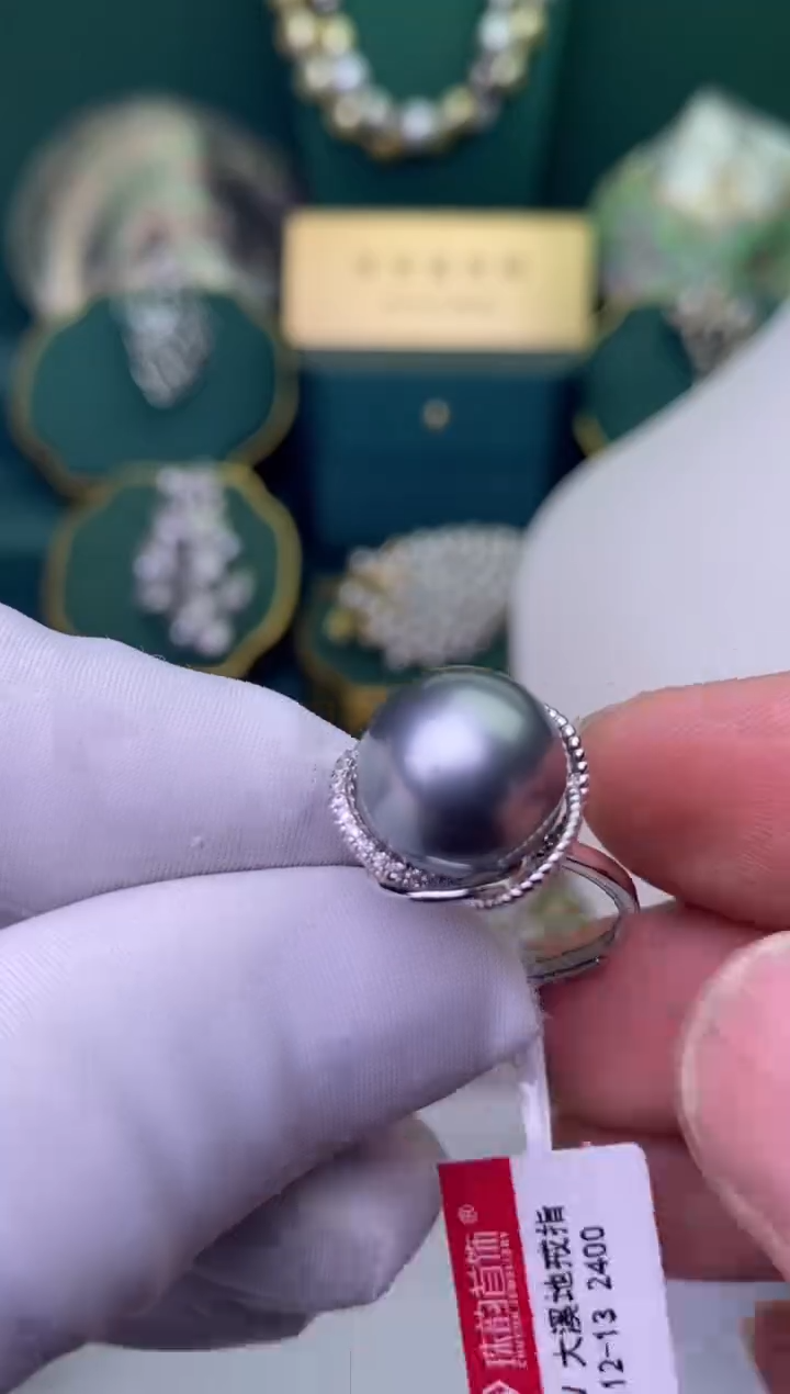 【闪购商品】海水珍珠戒指银S925镶嵌1