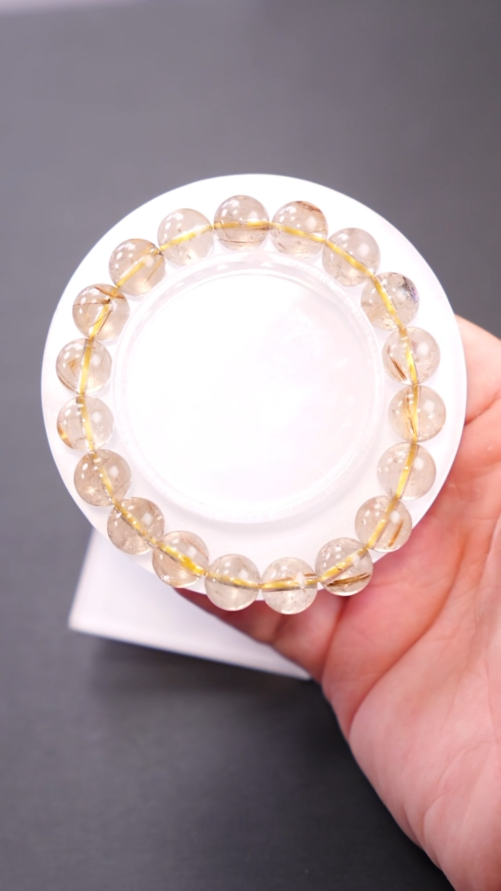 【闪购商品】水晶单圈未镶嵌Q068金发晶单圈10mm