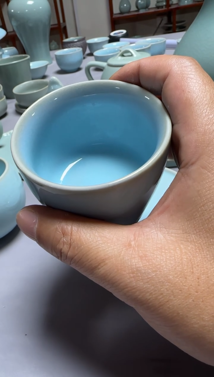 汝瓷平顶山汝瓷产品   四方杯