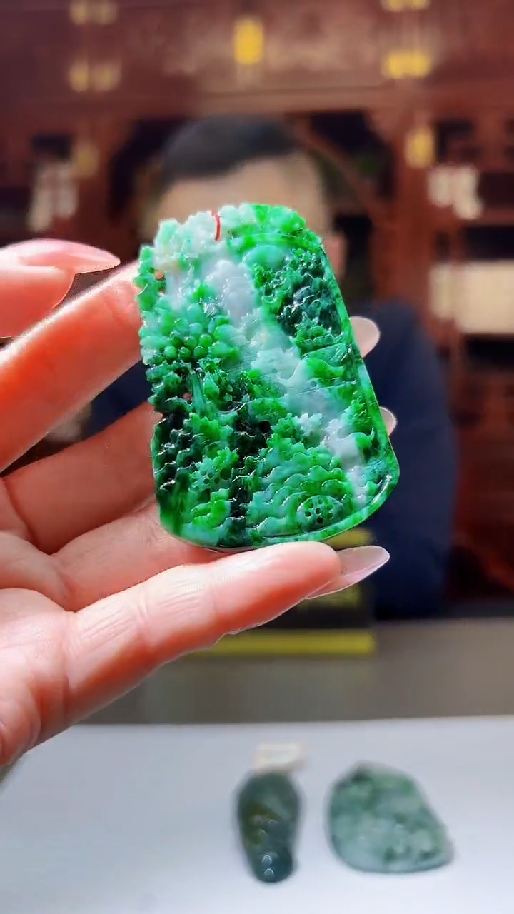 【闪购商品】定制翡翠未镶嵌0306/Y/山水