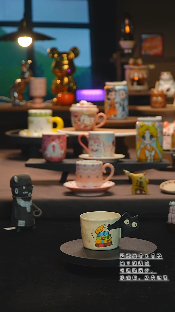 【闪购商品】杯陶瓷景德镇高温釉下彩&A853