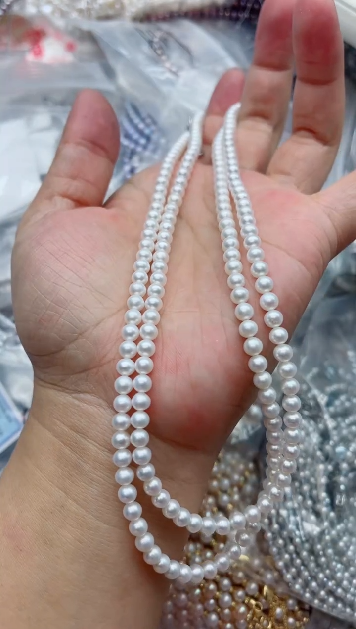 项链银S925镶嵌淡水珍珠多样性发其一，非无暇