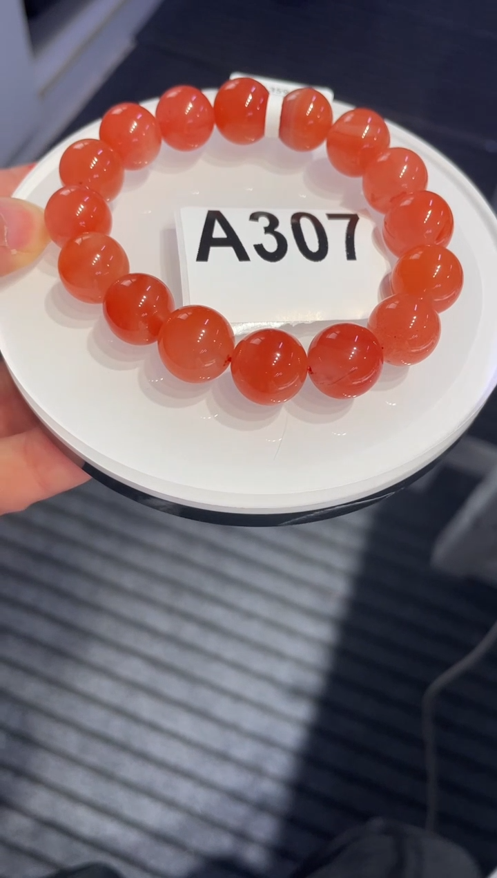 未镶嵌手链南红玛瑙A307 南红 13+ 樱桃红 
