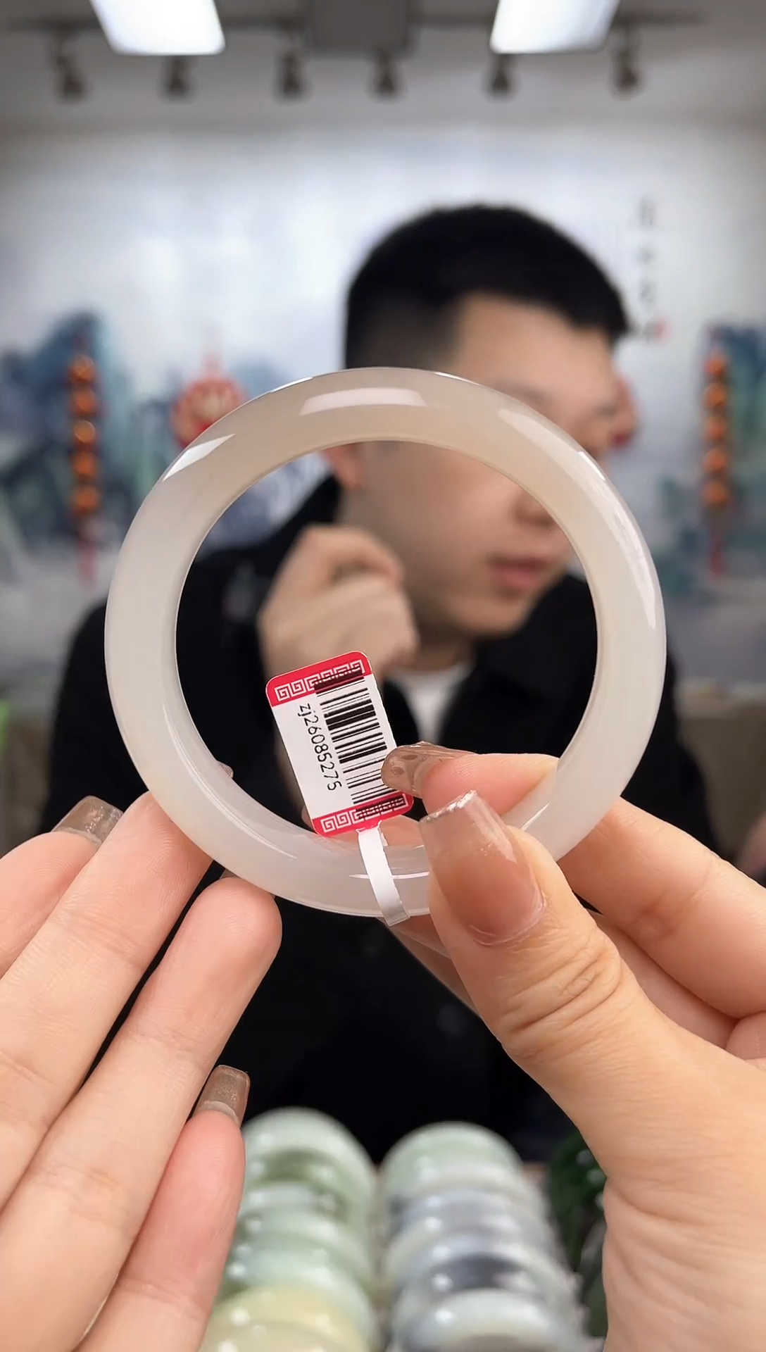 【闪购商品】和田玉手镯未镶嵌57圈口5275