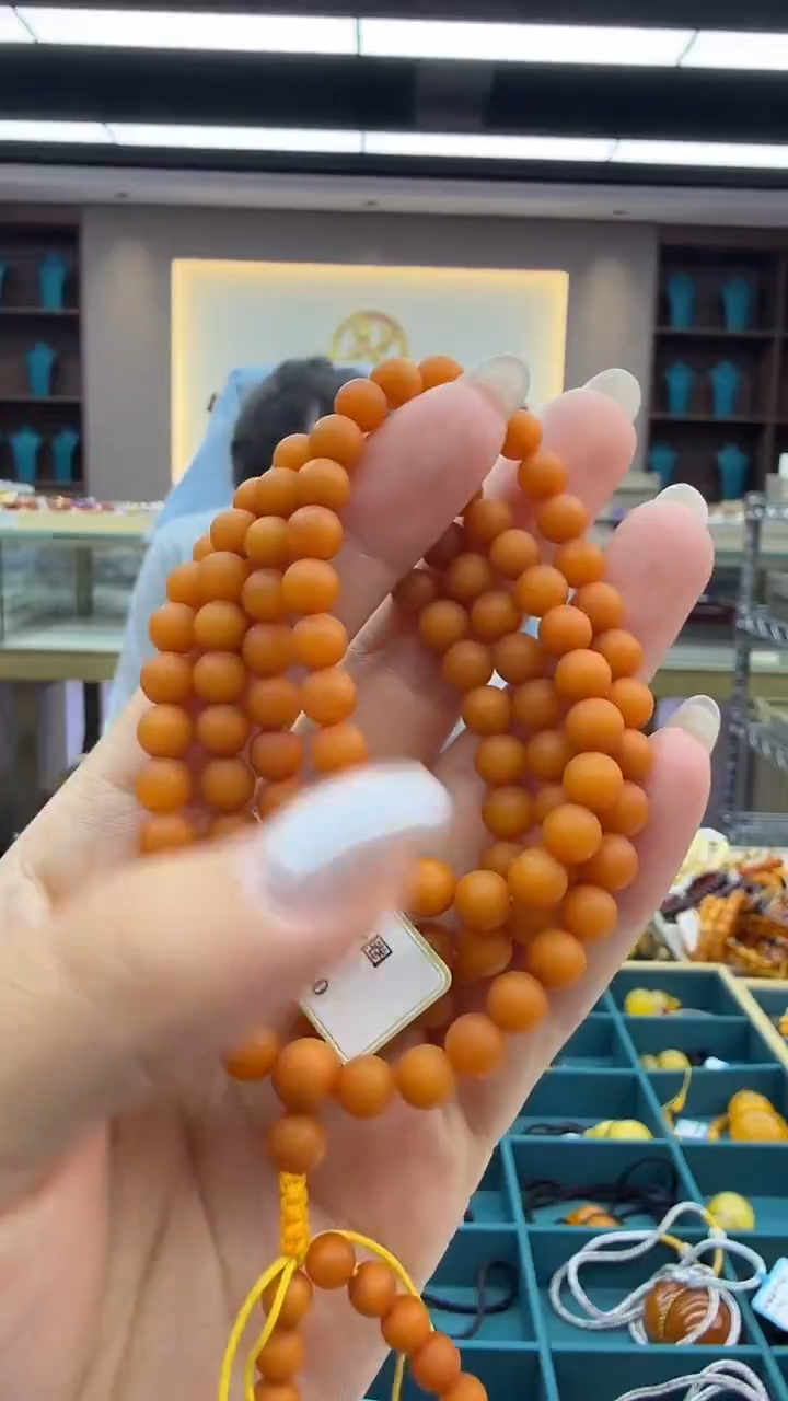 琥珀颈饰未镶嵌93秒拍号 假一罚三 6mm