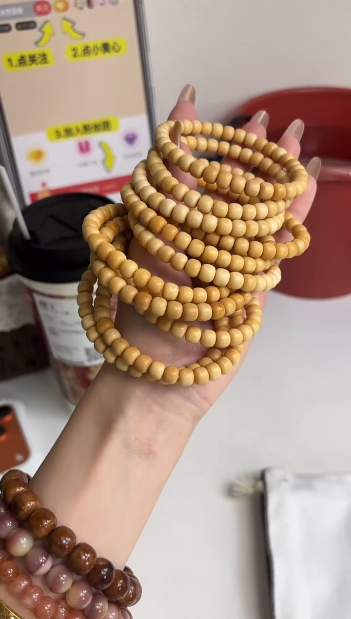 手串菩提根/象牙果i35白玉菩提直切6*7mm手串