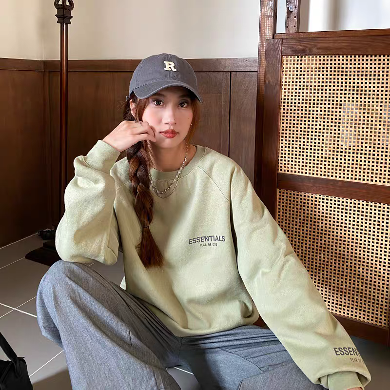 ESSENTIALS反光圆领潮流卫衣