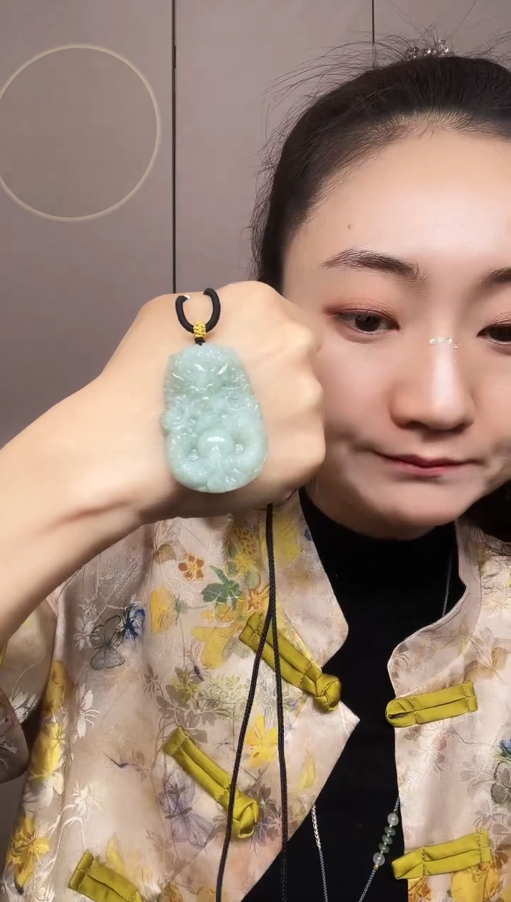 【闪购商品】翡翠颈饰未镶嵌缅料翡翠龙牌